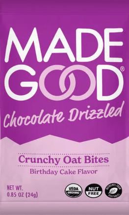 Birthday Cake Chocolate Drizzled Granola Bites (Single) - Tiny Noms