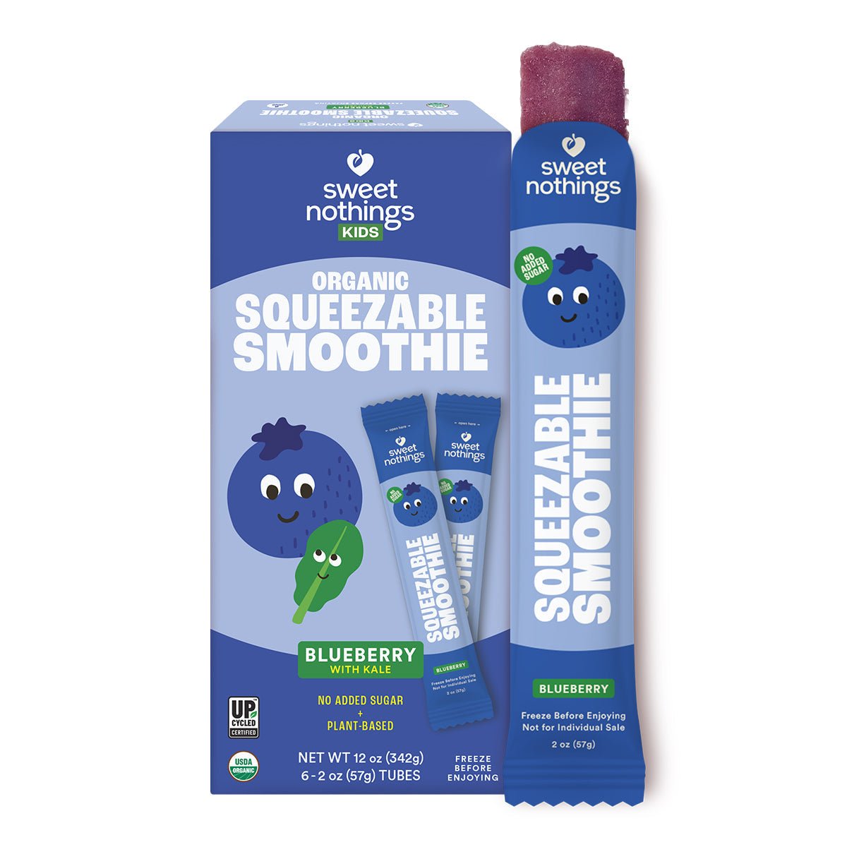 Blueberry Kale Squeezable Smoothie - Tiny Noms