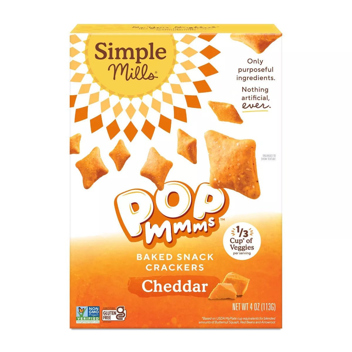 Cheddar Pop Mmms Baked Snack Crackers - Tiny Noms