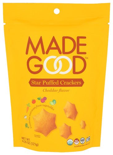 Cheddar Star Puffed Crackers (Single Pouch) - Tiny Noms