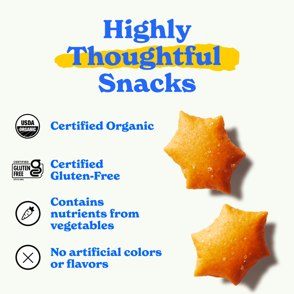 Cheddar Star Puffed Crackers (Single Pouch) - Tiny Noms