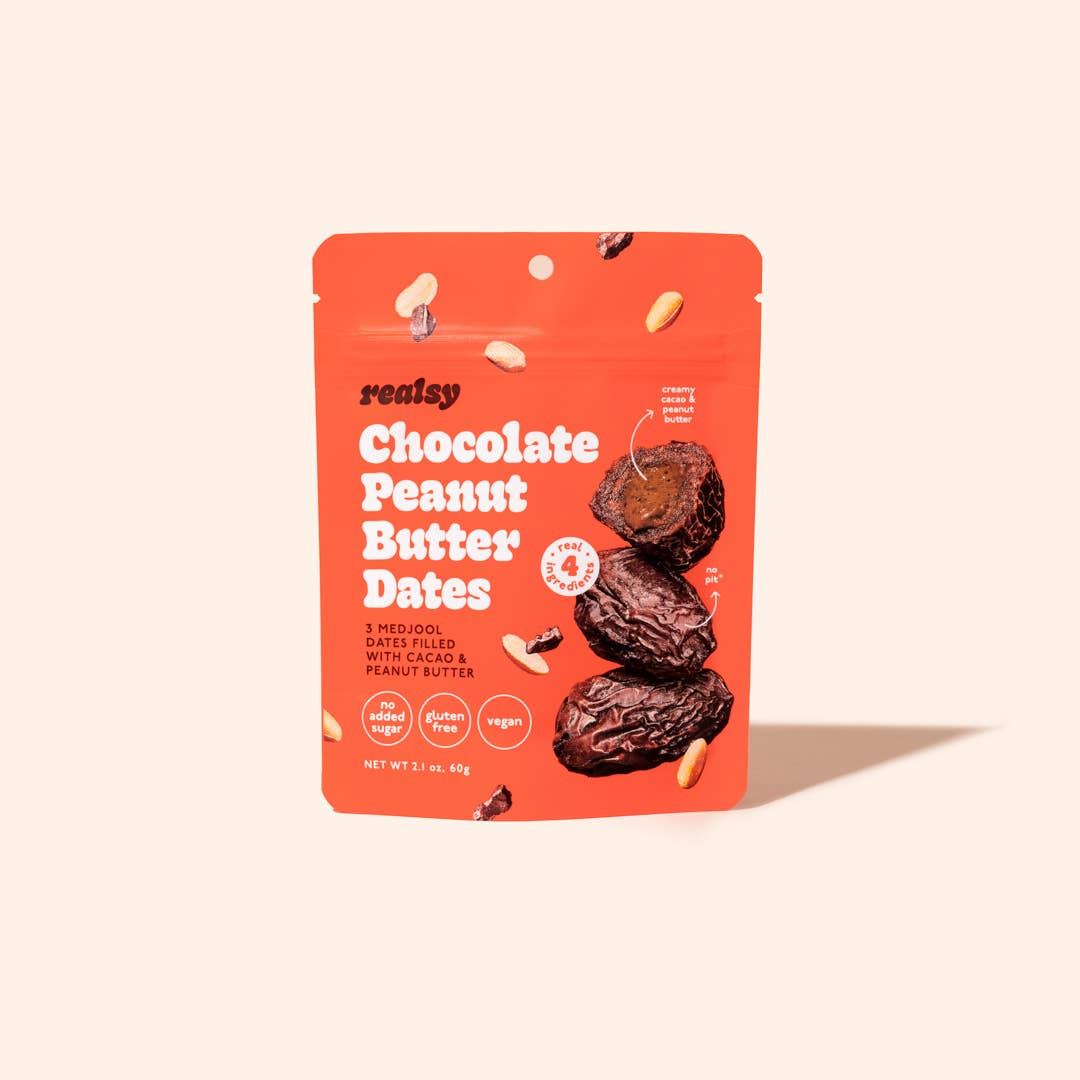 Chocolate Peanut Butter - Filled Medjool Dates - Tiny Noms
