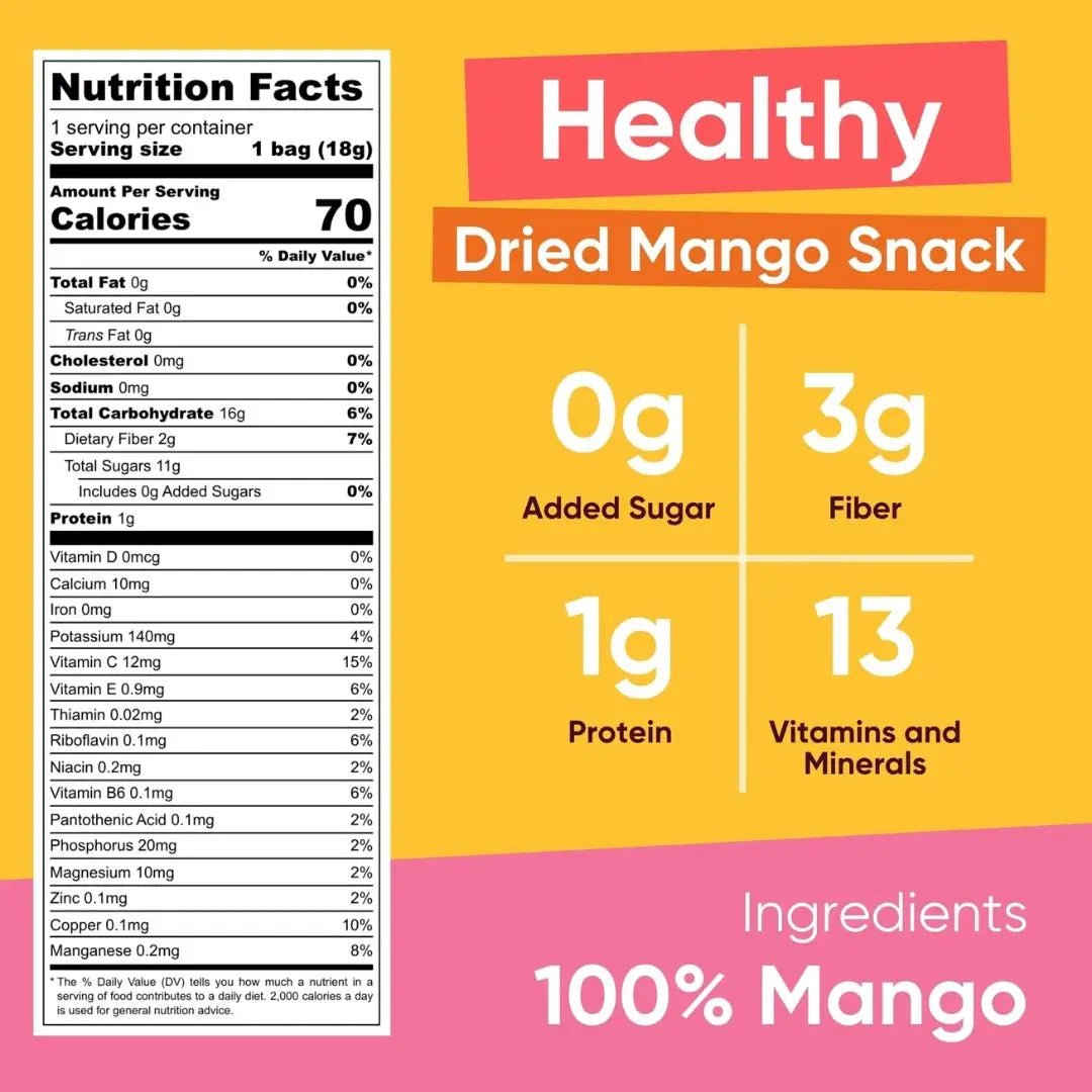 Dried Mango Chips Snack - Tiny Noms