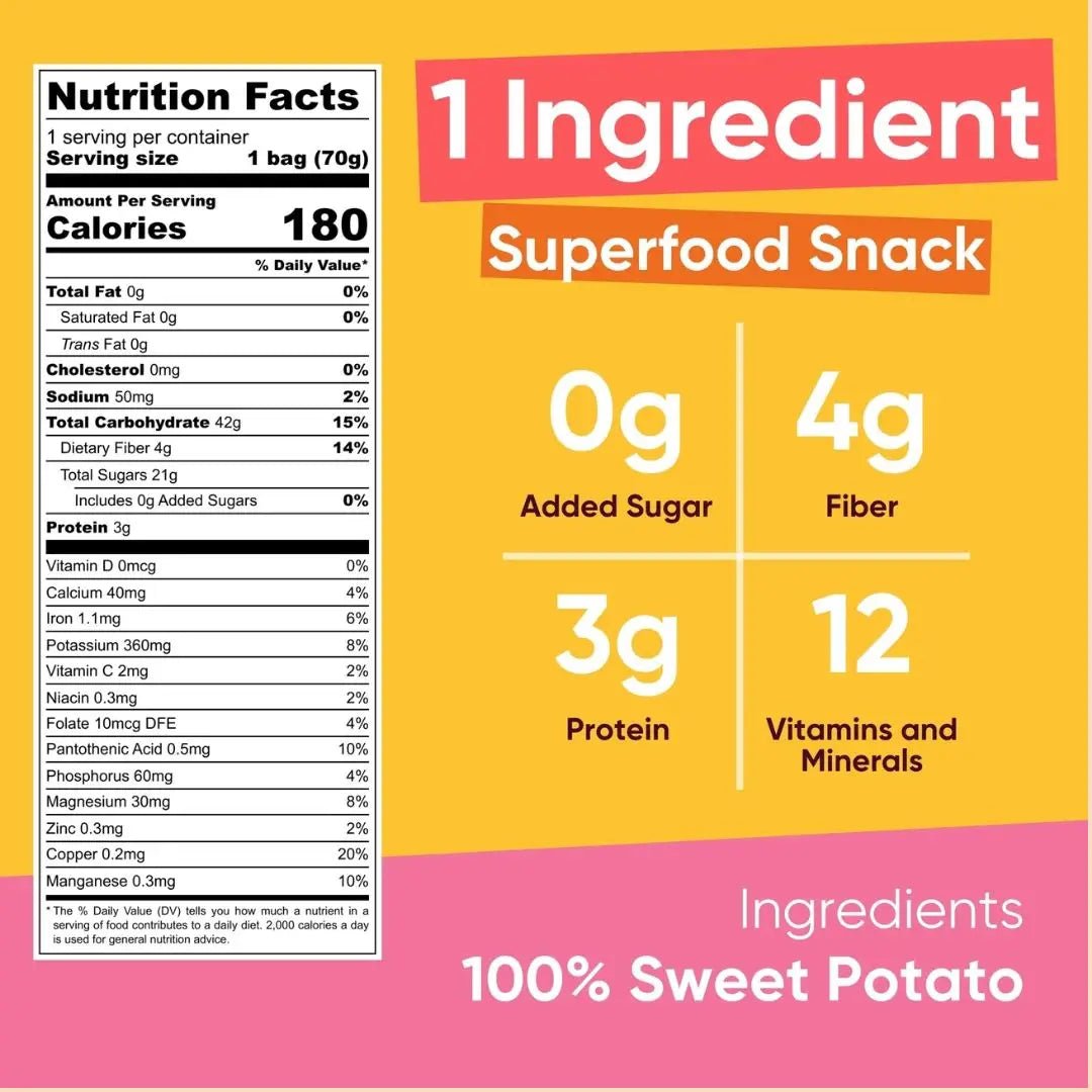 Dried Sweet Potato Sticks Snack - Tiny Noms