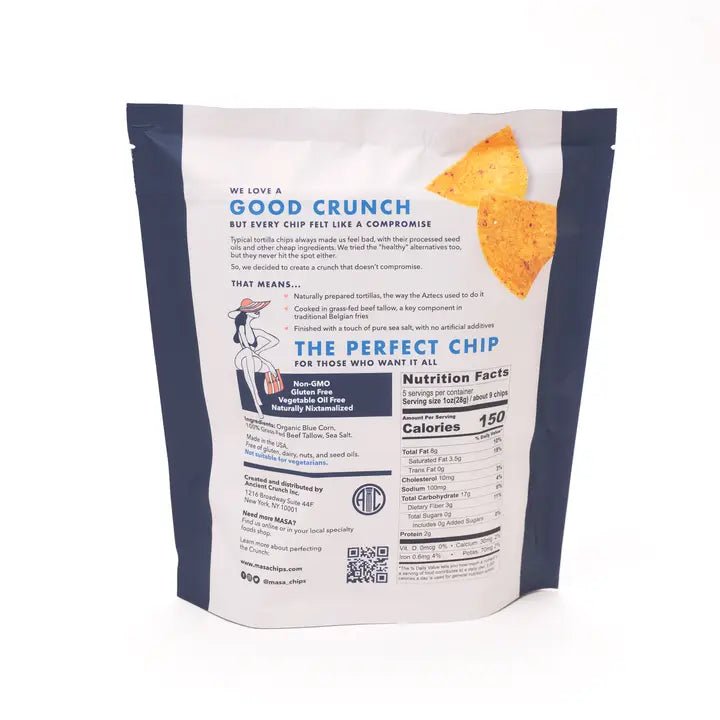 MASA Traditional Tortilla Chips - Blue - Tiny Noms