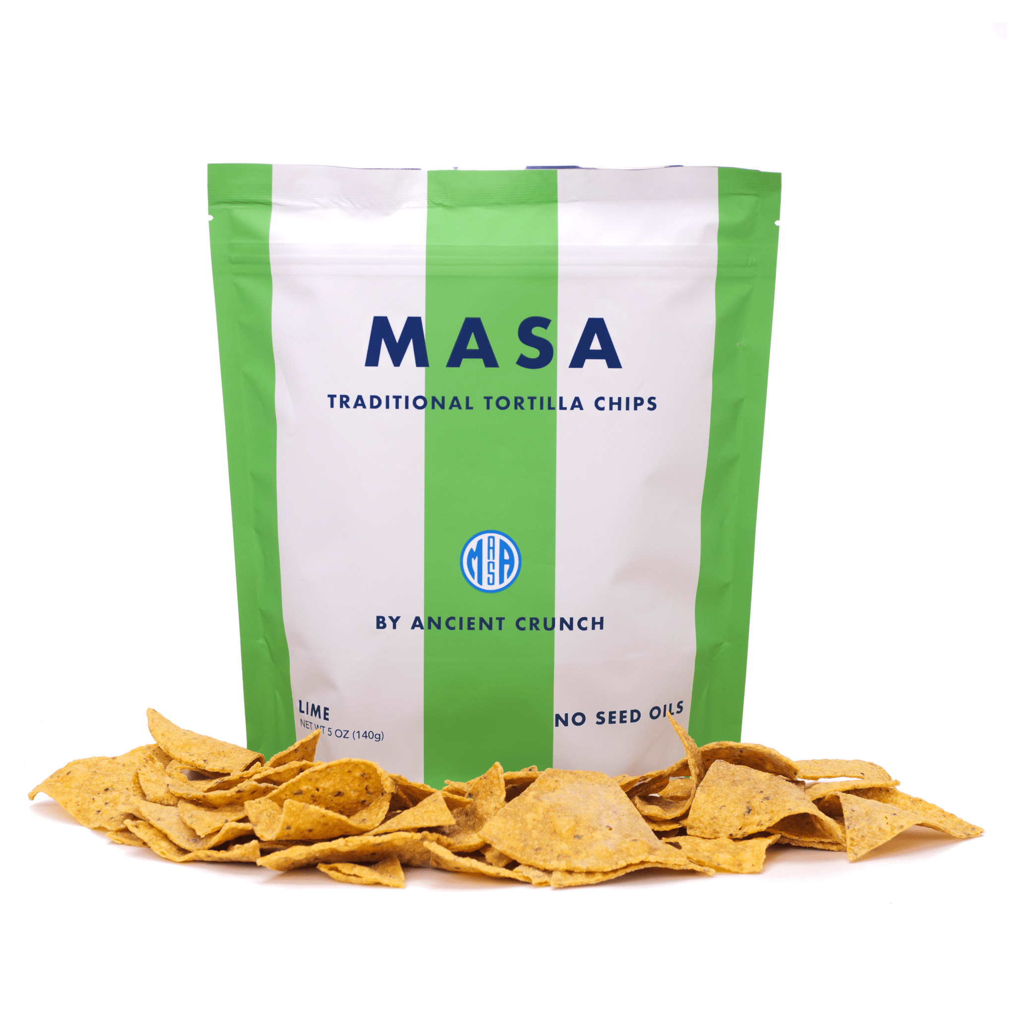 MASA Traditional Tortilla Chips - Lime - Tiny Noms