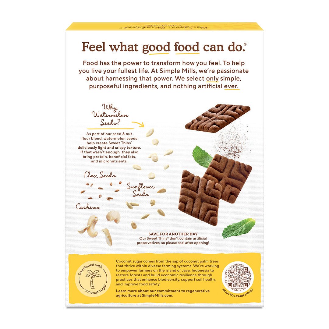Mint Chocolate Seed & Nut Flour Sweet Thins - Tiny Noms
