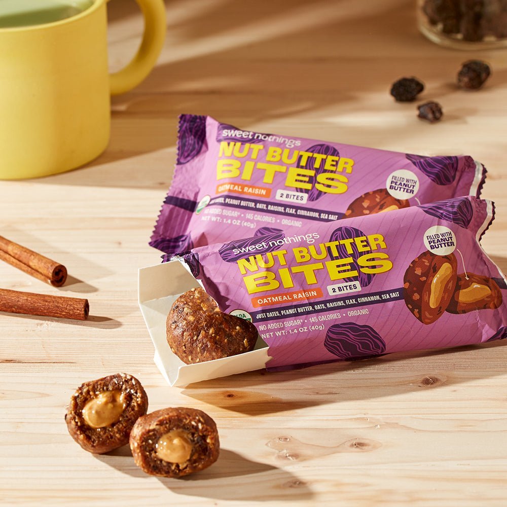 Oatmeal Raisin Nut Butter Bites - Tiny Noms