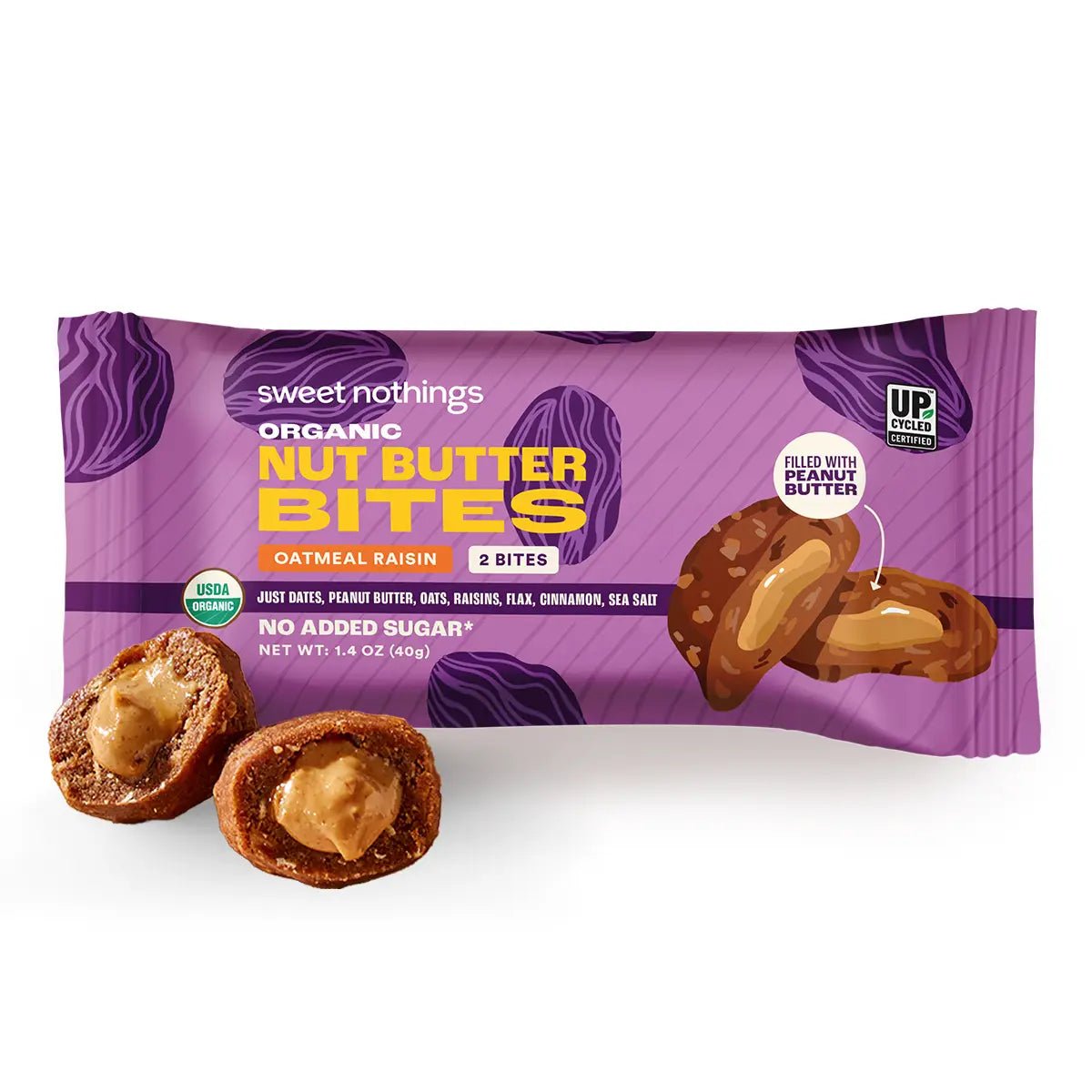Oatmeal Raisin Nut Butter Bites - Tiny Noms