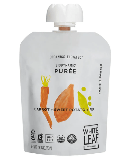 Organic Carrot + Sweet Potato + Pea Puree - Tiny Noms