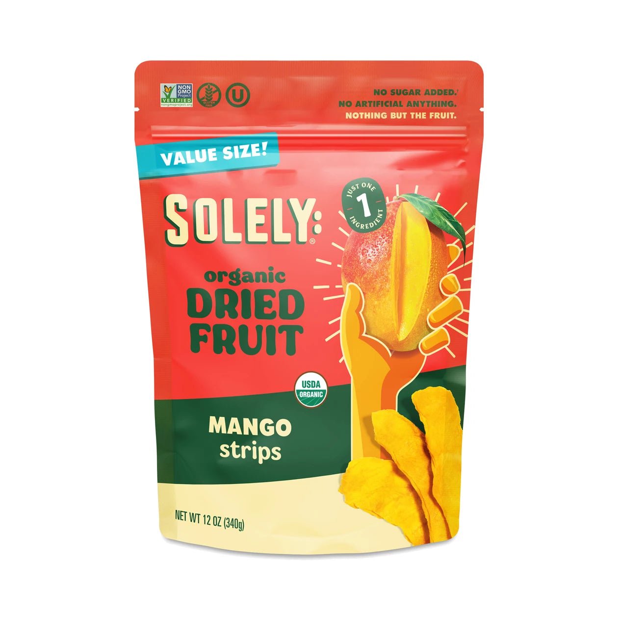 Organic Dried Fruit, Mango Strips, Value Size - Tiny Noms