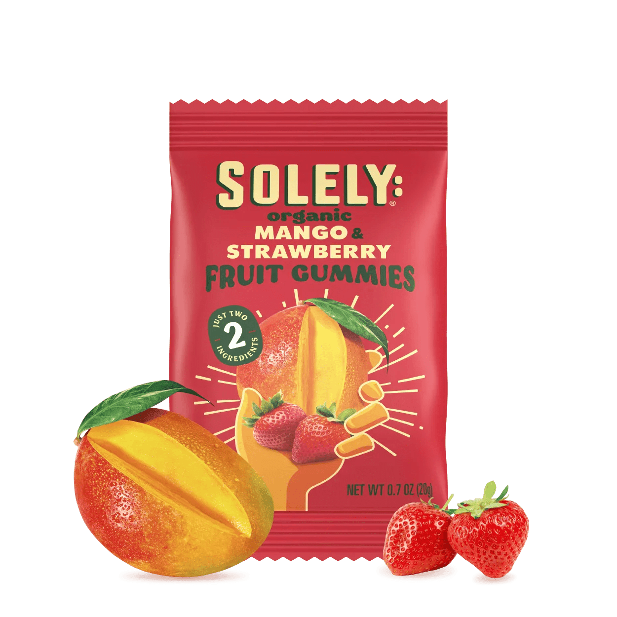 Organic Mango Strawberry Whole Fruit Gummies (Single) - Tiny Noms