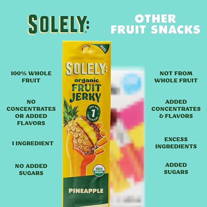 Organic Pineapple Fruit Jerky (Single) - Tiny Noms