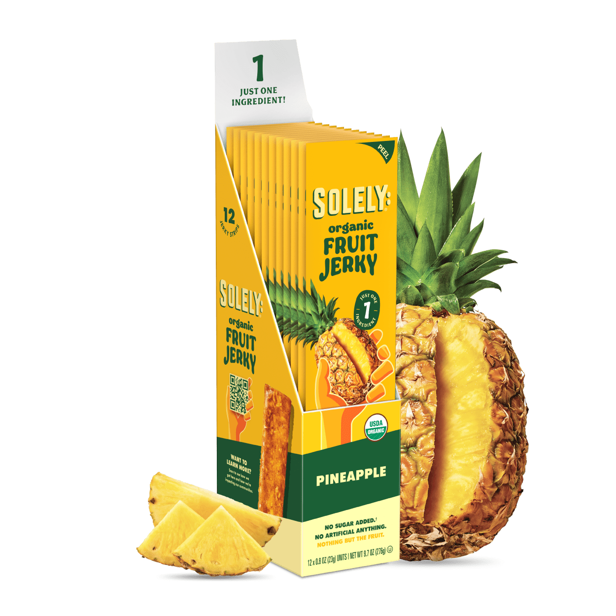 Organic Pineapple Fruit Jerky (Single) - Tiny Noms