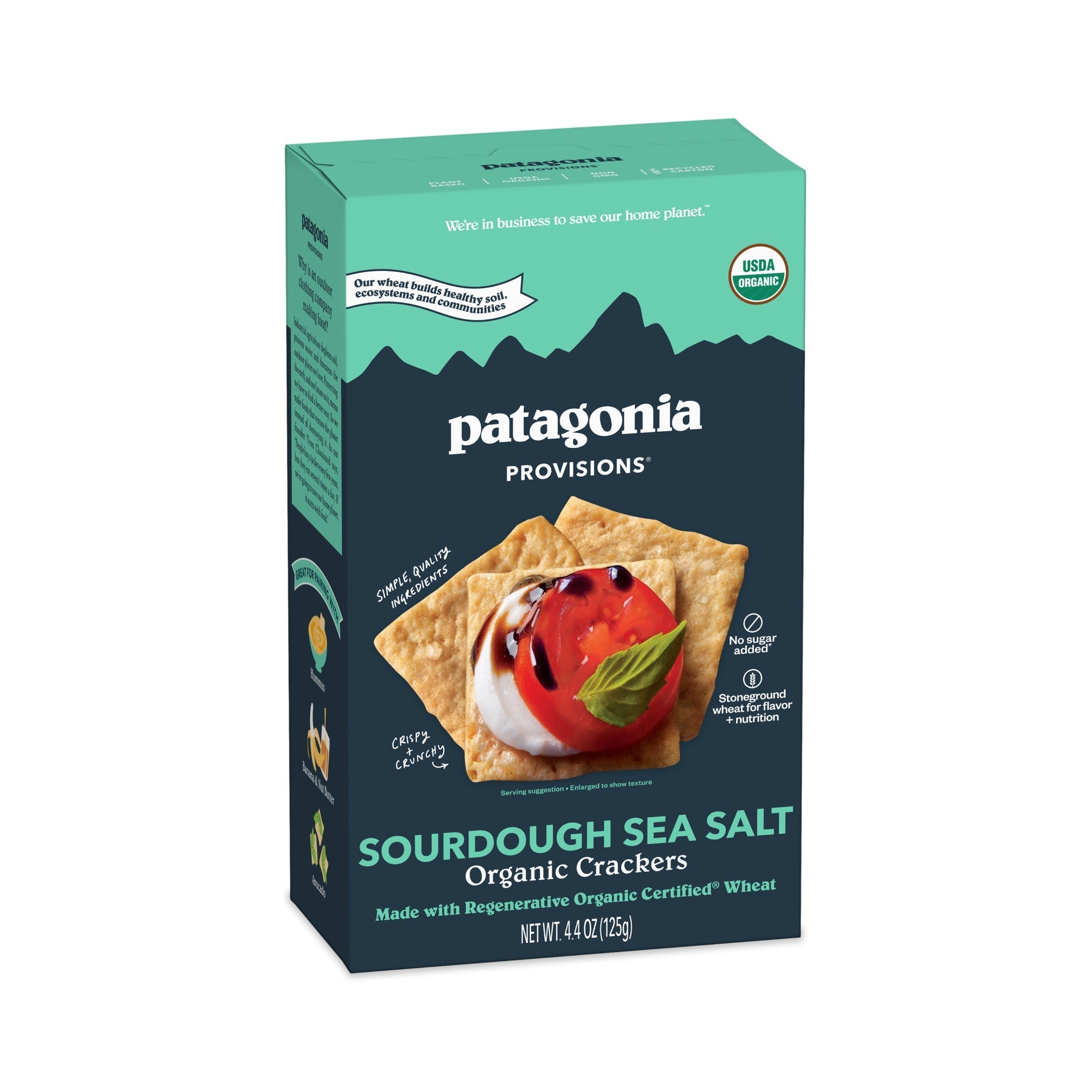 Organic Sourdough Sea Salt Crackers - Tiny Noms