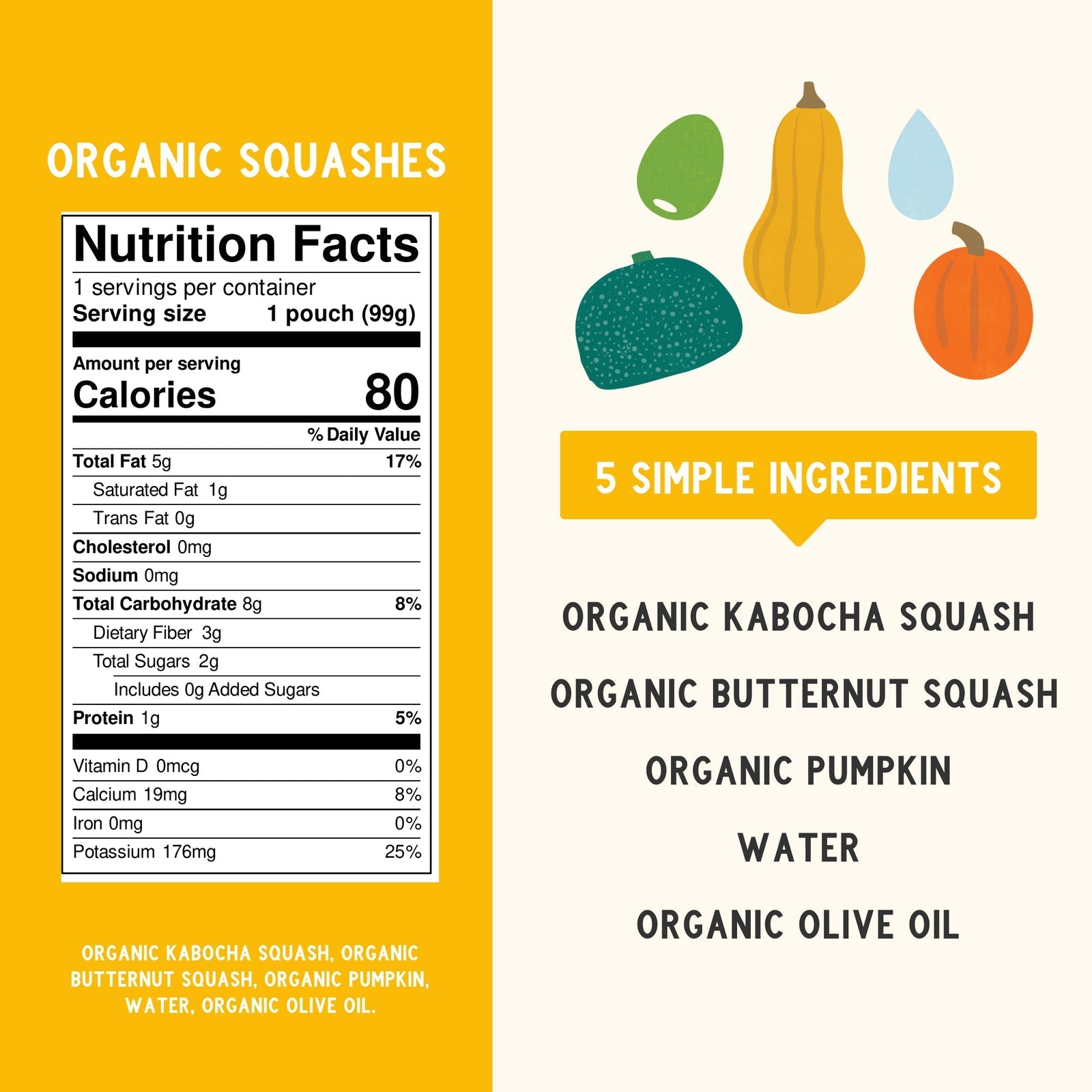 Organic Squashes - Tiny Noms