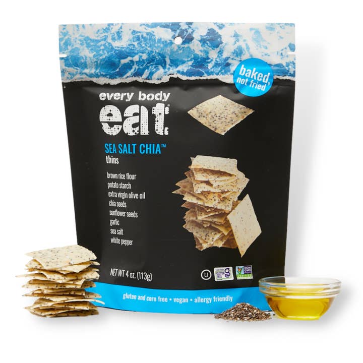 Sea Salt Chia Snack Thins - Tiny Noms